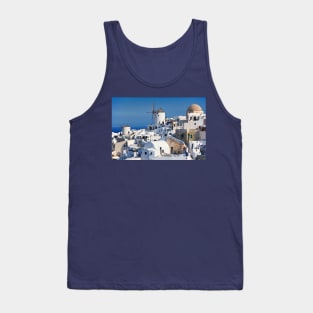 The famous windmills in Oia of Santorini, Greece Tank Top